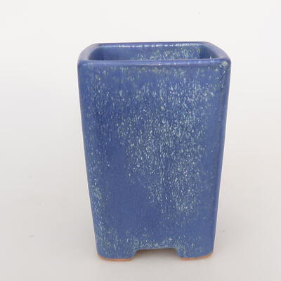 Keramik-Bonsaischale 8 x 8 x 10,5 cm, Farbe Blau - 1