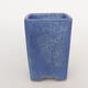 Keramik-Bonsaischale 8 x 8 x 10,5 cm, Farbe Blau - 1/3