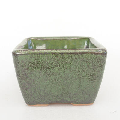 Keramik-Bonsaischale 8 x 8 x 5 cm, Farbe grün - 1