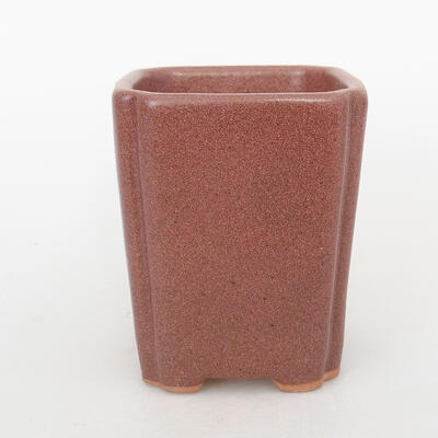 Keramik-Bonsaischale 7 x 7 x 8,5 cm, Farbe rosa - 1