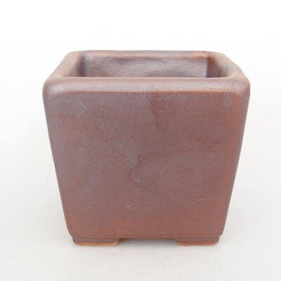 Keramik-Bonsaischale 7,5 x 7,5 x 6,5 cm, metallische Farbe - 1