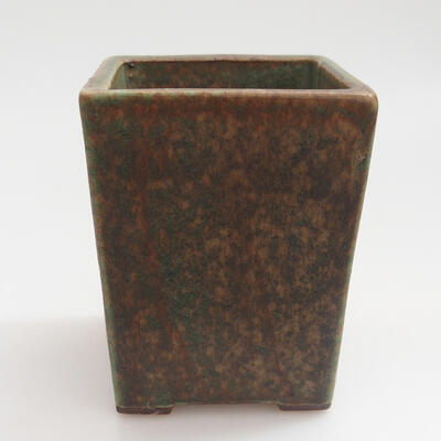 Keramik-Bonsaischale 7 x 7 x 9,5 cm, Farbe grün - 1