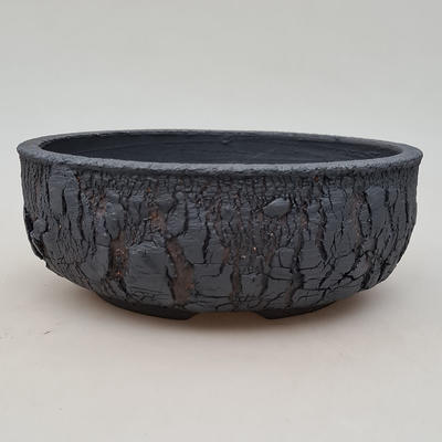Keramische Bonsai-Schale 19 x 19 x 7 cm, Farbe rissig - 1