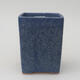 Keramik-Bonsaischale 8 x 8 x 10 cm, Farbe Blau - 1/3