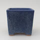 Keramik-Bonsaischale 9 x 9 x 10 cm, Farbe Blau - 1/3
