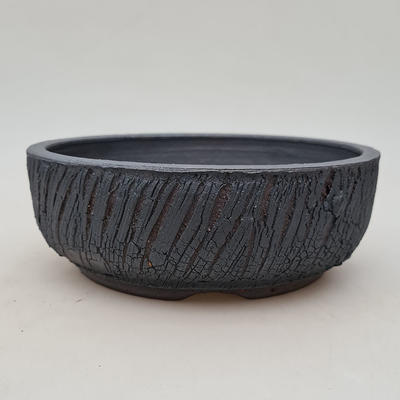 Keramische Bonsai-Schale 19 x 19 x 6,5 cm, Farbe rissig - 1
