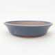 Keramische Bonsai-Schale 19 x 19 x 4 cm, Farbe blau - 1/3