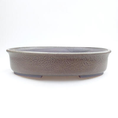 Bonsaischale aus Keramik 31,5 x 27,5 x 7,5 cm, Farbe braun - 1
