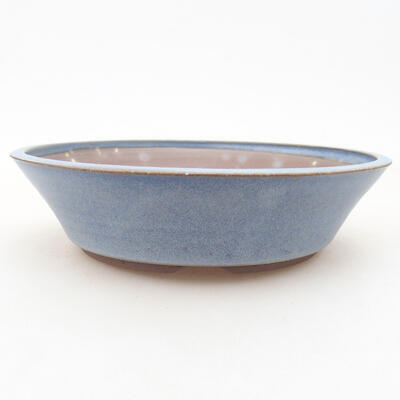 Keramische Bonsai-Schale 18 x 18 x 4,5 cm, Farbe blau - 1