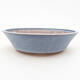 Keramische Bonsai-Schale 18 x 18 x 4,5 cm, Farbe blau - 1/3
