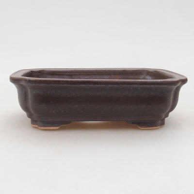 Keramik Bonsai Schüssel 14 x 11 x 4 cm, Farbe braun - 1
