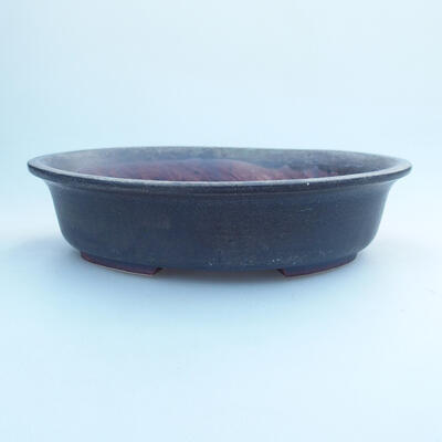 Bonsaischale aus Keramik 18 x 16 x 5 cm, Farbe braun - 1