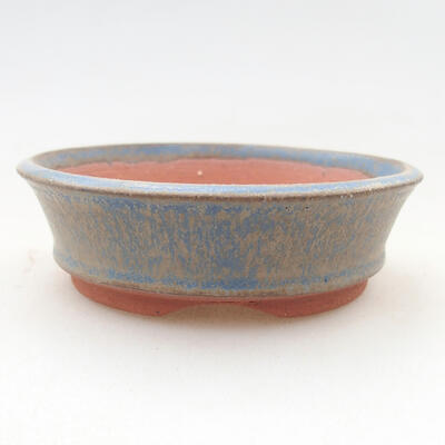 Keramische Bonsai-Schale 8 x 8 x 2 cm, Farbe blau - 1