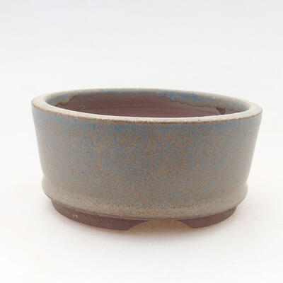 Keramische Bonsai-Schale 8 x 8 x 3,5 cm, Farbe blau - 1