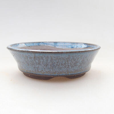 Keramische Bonsai-Schale 8 x 8 x 2,5 cm, Farbe blau - 1