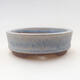 Keramische Bonsai-Schale 8 x 8 x 3 cm, Farbe blau - 1/3