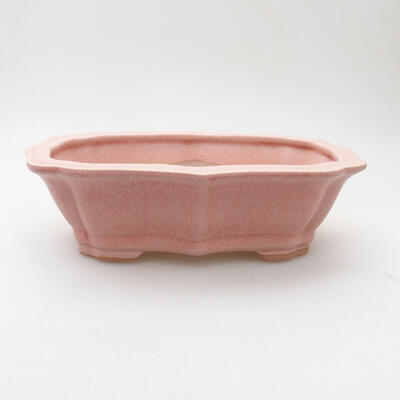 Bonsaischale aus Keramik 14,5 x 10 x 4,5 cm, Farbe rosa - 1