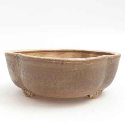 Keramik-Bonsaischale 14 x 13 x 5 cm, Farbe braun - 1