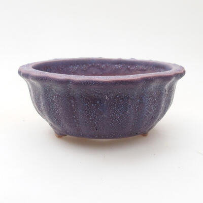 Bonsaischale aus Keramik 10,5 x 10,5 x 4,5 cm, Farbe lila - 1