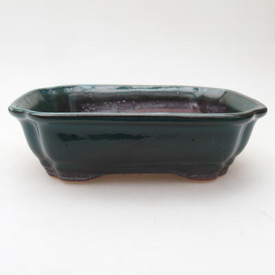 Bonsaischale aus Keramik 15,5 x 12 x 4,5 cm, Farbe grün - 1