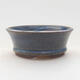 Keramische Bonsai-Schale 9 x 9 x 3,5 cm, Farbe blau - 1/3