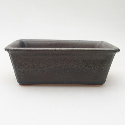 Bonsaischale aus Keramik 11,5 x 8 x 4,5 cm, graue Farbe - 1