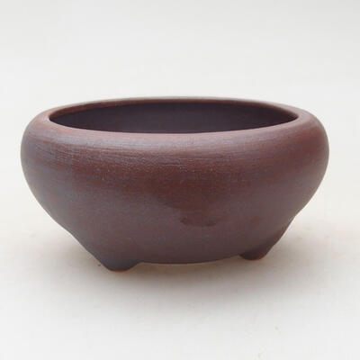 Bonsaischale aus Keramik 7,5 x 7,5 x 4 cm, Farbe braun - 1