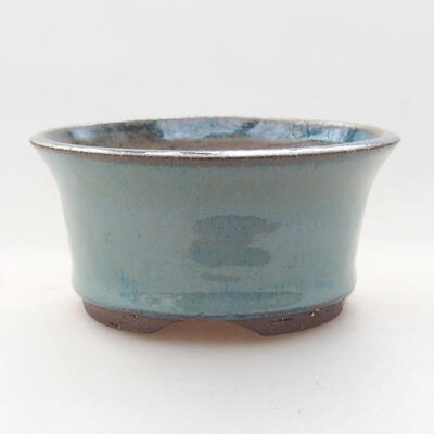 Keramische Bonsai-Schale 8,5 x 8,5 x 4 cm, Farbe blau - 1