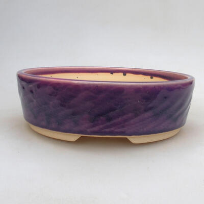 Bonsaischale aus Keramik 18 x 18 x 5,5 cm, Farbe lila - 1