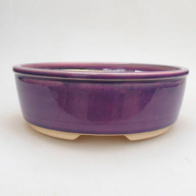 Bonsaischale aus Keramik 18,5 x 18,5 x 6,5 cm, Farbe lila - 1