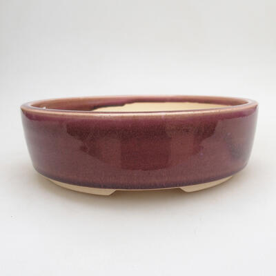 Bonsaischale aus Keramik 18,5 x 18,5 x 6 cm, Farbe lila - 1