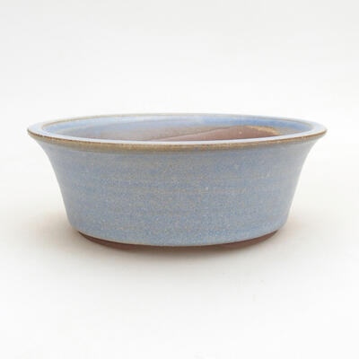Bonsaischale aus Keramik 13 x 13 x 5 cm, Farbe blau - 1
