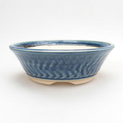 Bonsaischale aus Keramik 18 x 18 x 6 cm, Farbe blau - 1