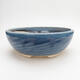 Bonsaischale aus Keramik 19 x 19 x 7 cm, Farbe blau - 1/3