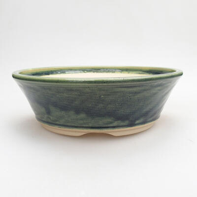 Bonsaischale aus Keramik 20 x 20 x 6,5 cm, Farbe grün - 1