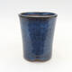Bonsaischale aus Keramik 8 x 8 x 10 cm, Farbe blau - 1/3