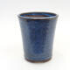 Bonsaischale aus Keramik 8,5 x 8,5 x 10 cm, Farbe blau - 1/3