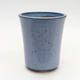 Bonsaischale aus Keramik 8,5 x 8,5 x 10,5 cm, Farbe blau - 1/3