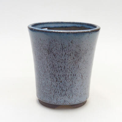 Bonsaischale aus Keramik 9 x 9 x 10 cm, Farbe blau - 1