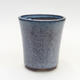 Bonsaischale aus Keramik 9 x 9 x 10 cm, Farbe blau - 1/3