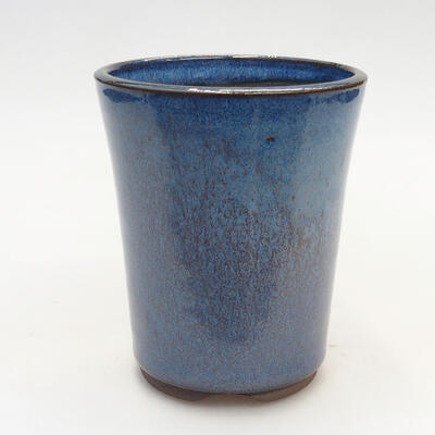Bonsaischale aus Keramik 8,5 x 8,5 x 10,5 cm, Farbe blau - 1