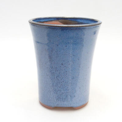 Bonsaischale aus Keramik 10,5 x 10,5 x 13,5 cm, Farbe blau - 1
