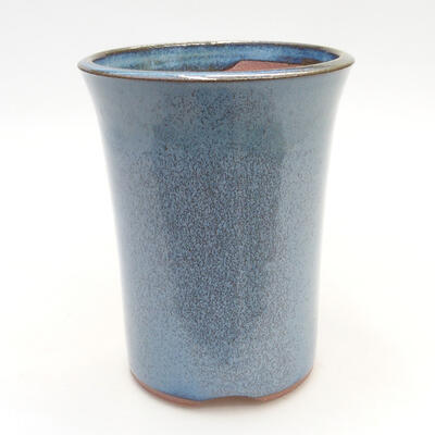Bonsaischale aus Keramik 10 x 10 x 13 cm, Farbe blau - 1