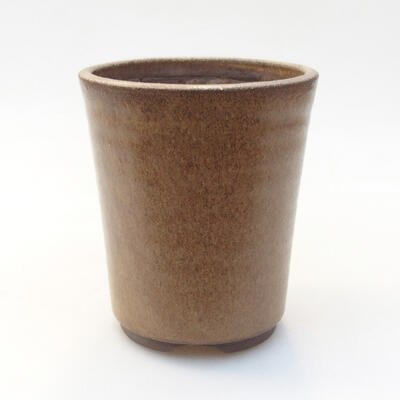 Bonsaischale aus Keramik 8,5 x 8,5 x 10,5 cm, Farbe braun - 1