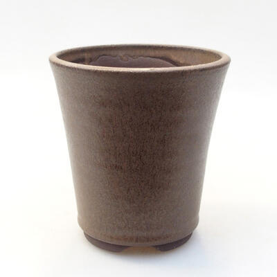 Bonsaischale aus Keramik 9,5 x 9,5 x 10,5 cm, Farbe braun - 1