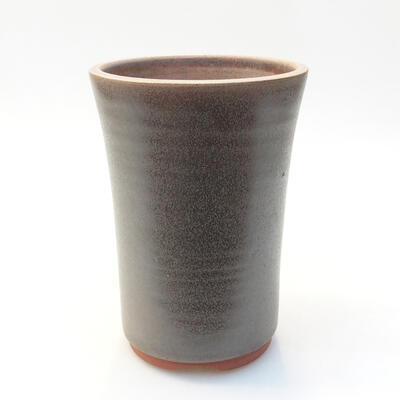 Bonsaischale aus Keramik 9,5 x 9,5 x 14 cm, Farbe grau - 1