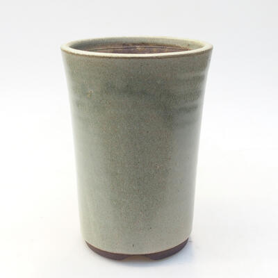 Bonsaischale aus Keramik 9,5 x 9,5 x 14 cm, Farbe grün - 1