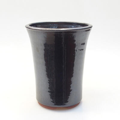 Bonsaischale aus Keramik 10,5 x 10,5 x 13,5 cm, metallfarben - 1