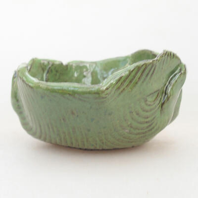 Keramikschale 7,5 x 7 x 4,5 cm, Farbe grün - 1