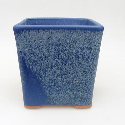 Bonsaischale aus Keramik 12,5 x 12,5 x 13,5 cm, Farbe blau - 1